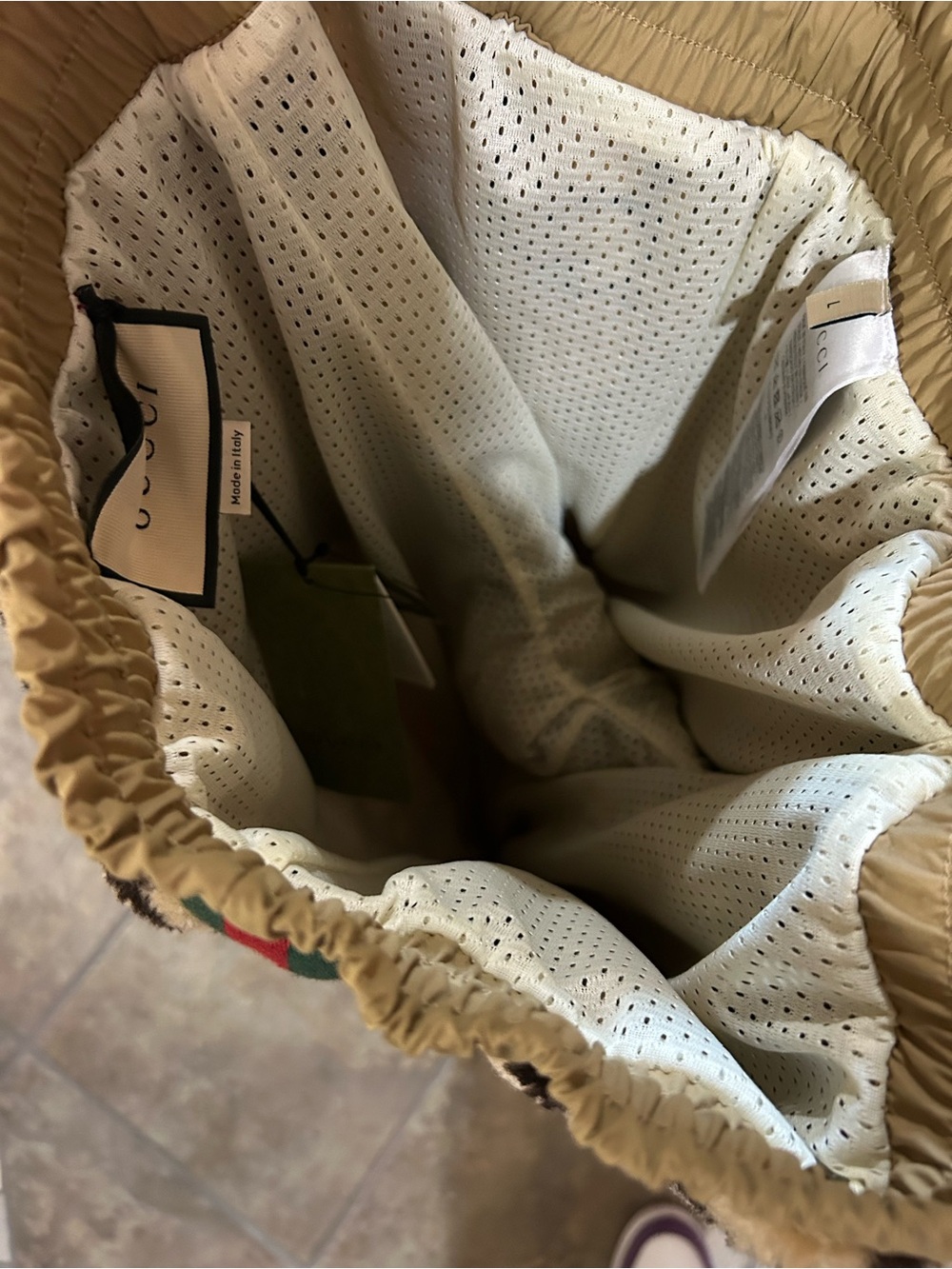 Men's Gucci GG jacquard wool blend fleece jogging pants size XL made in Italy - Picture 8 of 14